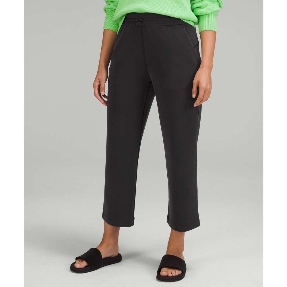 Lululemon Softstreme High-Rise Straight Leg Crop, Black, Size 10